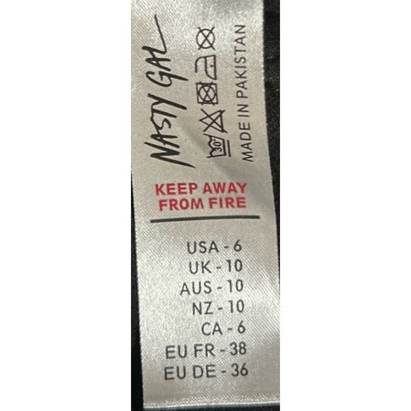 Nasty Gal Collection Denim Women's Black Wide Leg/Flared‎ Jeans Size 10 - Picture 6 of 6